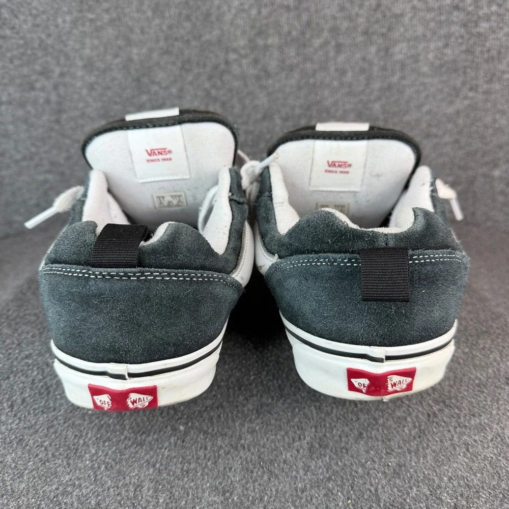 Vans Knu Skool Black White Suede Chunky Skate Shoes Mens 9.5 Low Top VN0009QC6BT